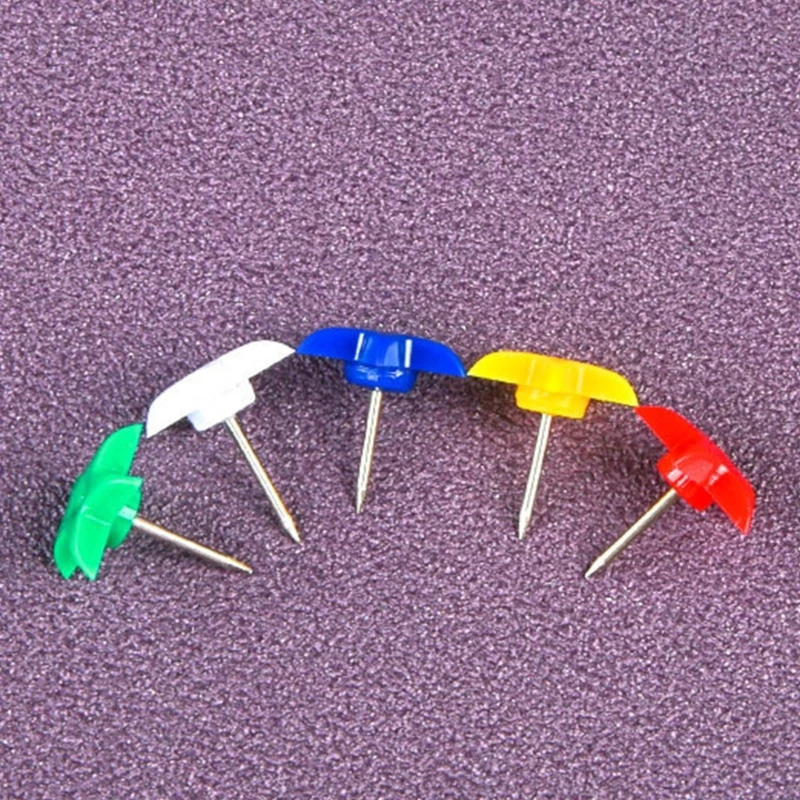 QX2B Pack of Map Push Pins Star Drawing Pins Map Pins Set for Pin Board Thumb Tacks with Plastic Heads and Steel Points