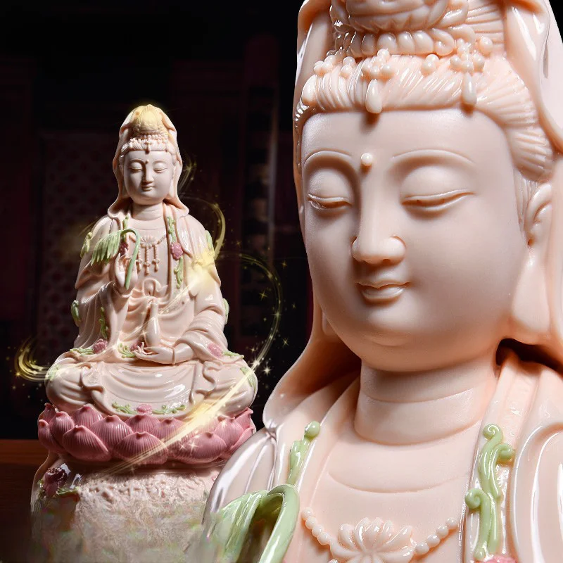 Quan Yin Statue,Kwan Yin Statue,Kuan Yin Statue,Home Decor, Best Chinese Feng Shui Gifts. (11 Inches Top Ceramic Guan Yin)