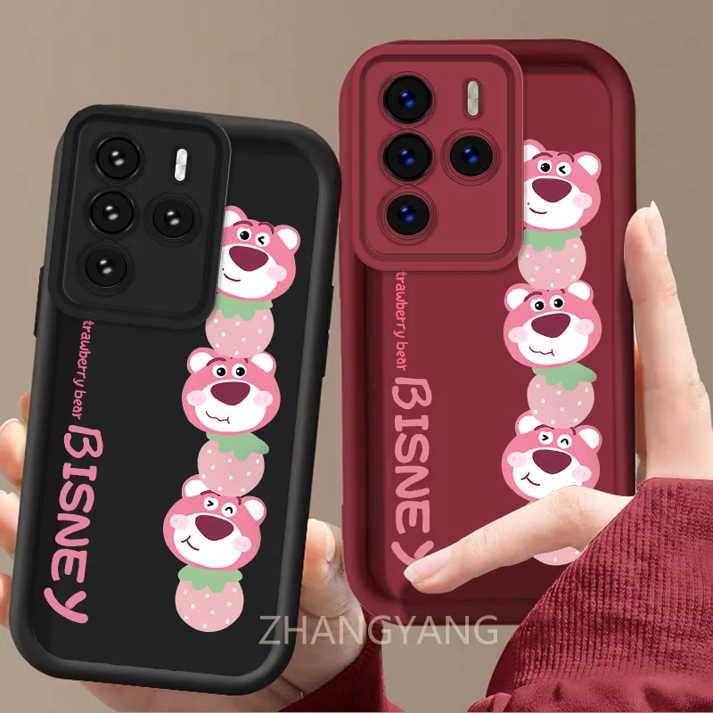 Case For Moto G22 Cute cartoon bear phone case with silicone TPU soft case anti drop and shockproof phone camera fully covered