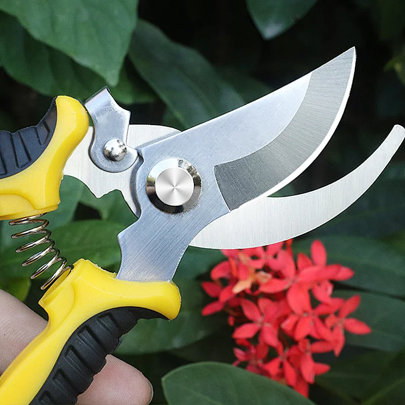 1Pc Professional Sharp Plant Trim Horticulture Pruner Cut Secateur Shrub Garden Stainless Steel Scissors Branch Shears Tools