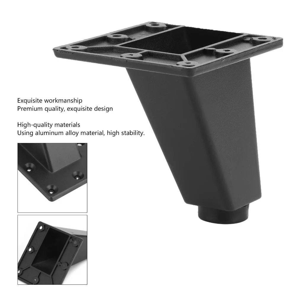 Inclined Matte Black Furniture Legs Aluminum Alloy Square Shape Metal Cabinet Legs Bed Support Legs Sofa Couch