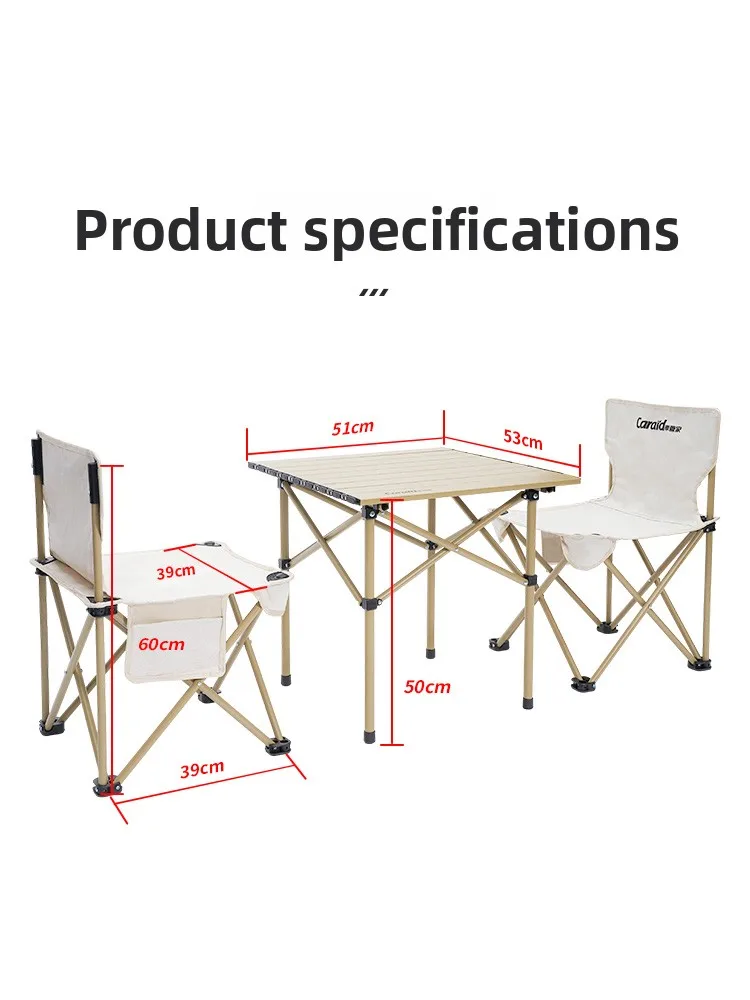 Mesas y sillas plegables para exteriores, portátiles, ultraligeras, mesas y sillas para acampar, mesa enrollable de huevos, juego de equipo para acampar