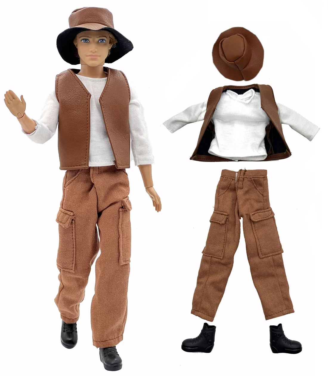 1 Set Ken Cloth Handmade Handsome Doll Accessories Casual Wear Suit for 30cm 12inch Ken Doll Kids GiftA1