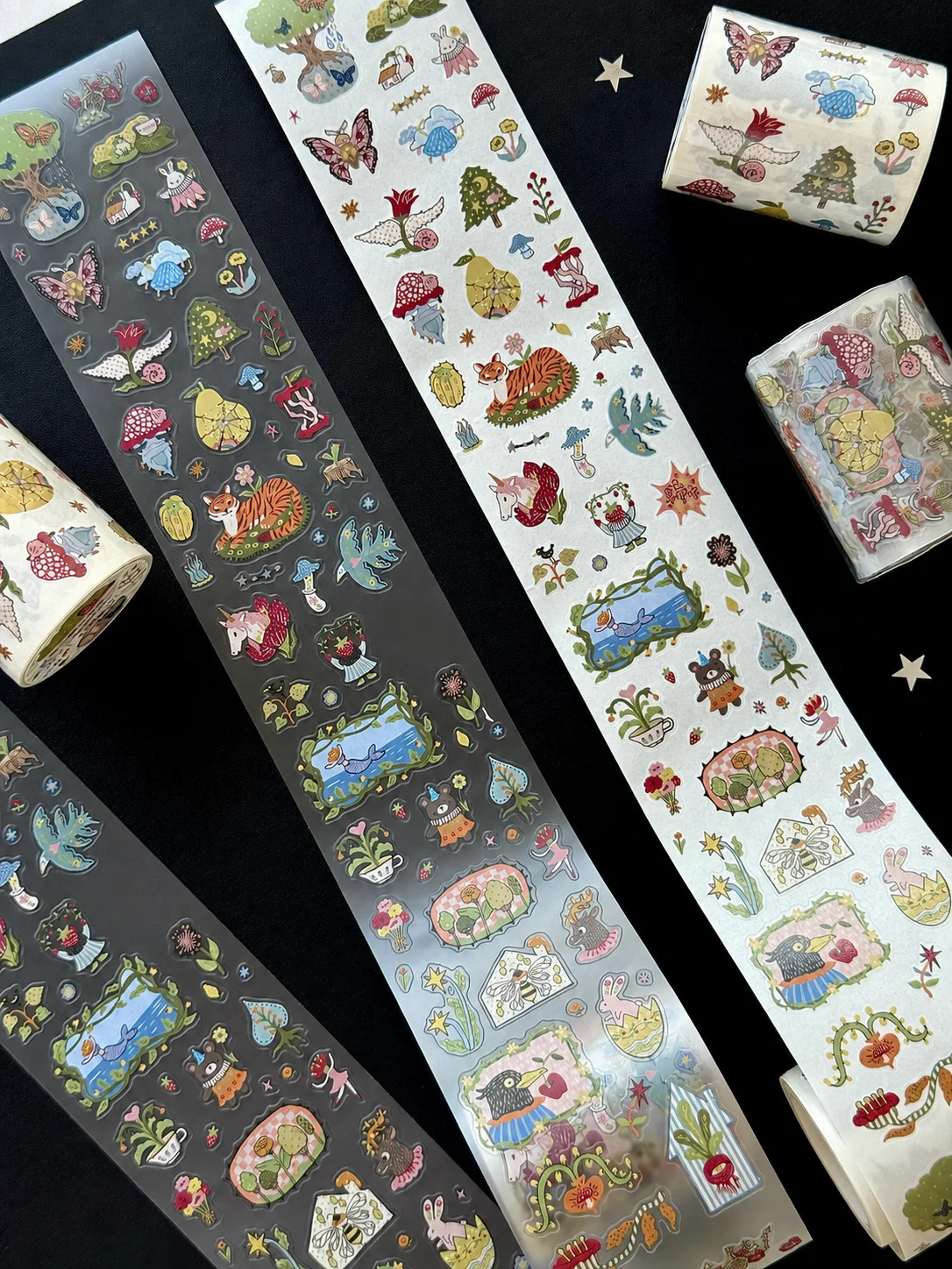 Cute Japanese Fantasy Forest Die Cut Dispensing Sticker DIY Deco Card Journal Scrapbooking Photo Card Phone Case Collage Supply view 6