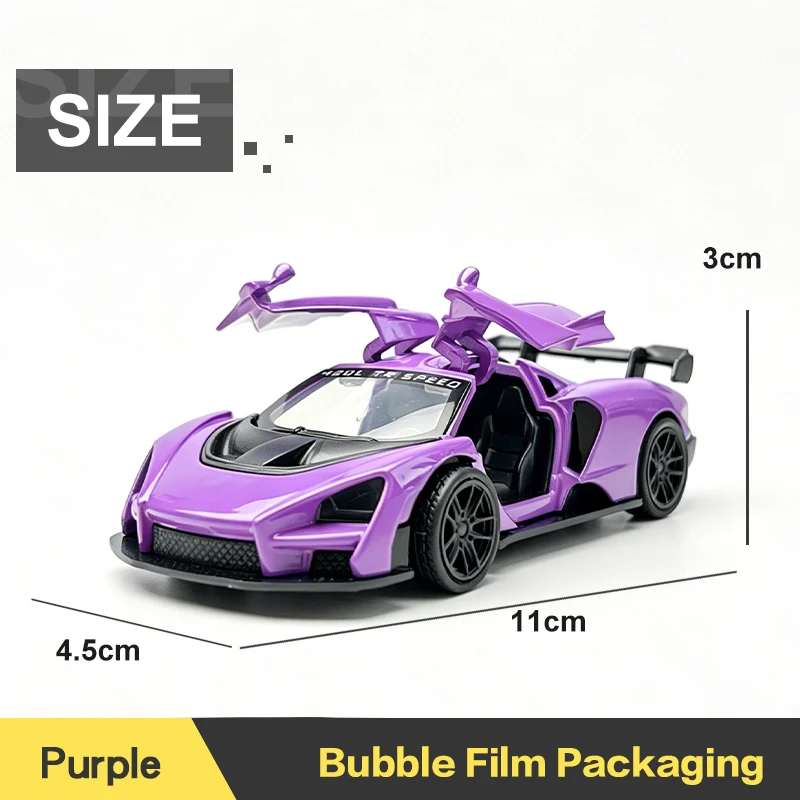 1:43 Legierung 3-Türer HUAYRA Die-Cast Modell Rennwagen Spielzeug mit Rückziehfunktion Modellauto für Sammlung und Dekoration Geschenk
