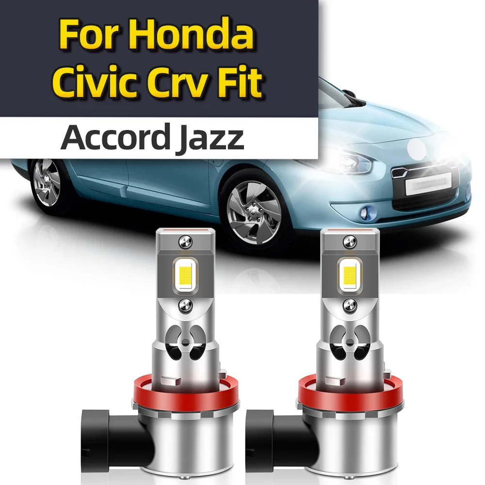 

Фары головного света для Honda Civic Crv Accord Jazz Turbo Auto противотуманные фары H11 H8 H9 H16JP 6000K диодные ходовые огни лм