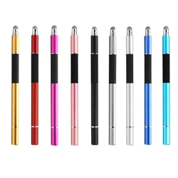 3 in 1 Multi-function Touch Screen Pen Universal High Precision Capacitive Fiber Fine Point Disc Stylus for Phone Tablet