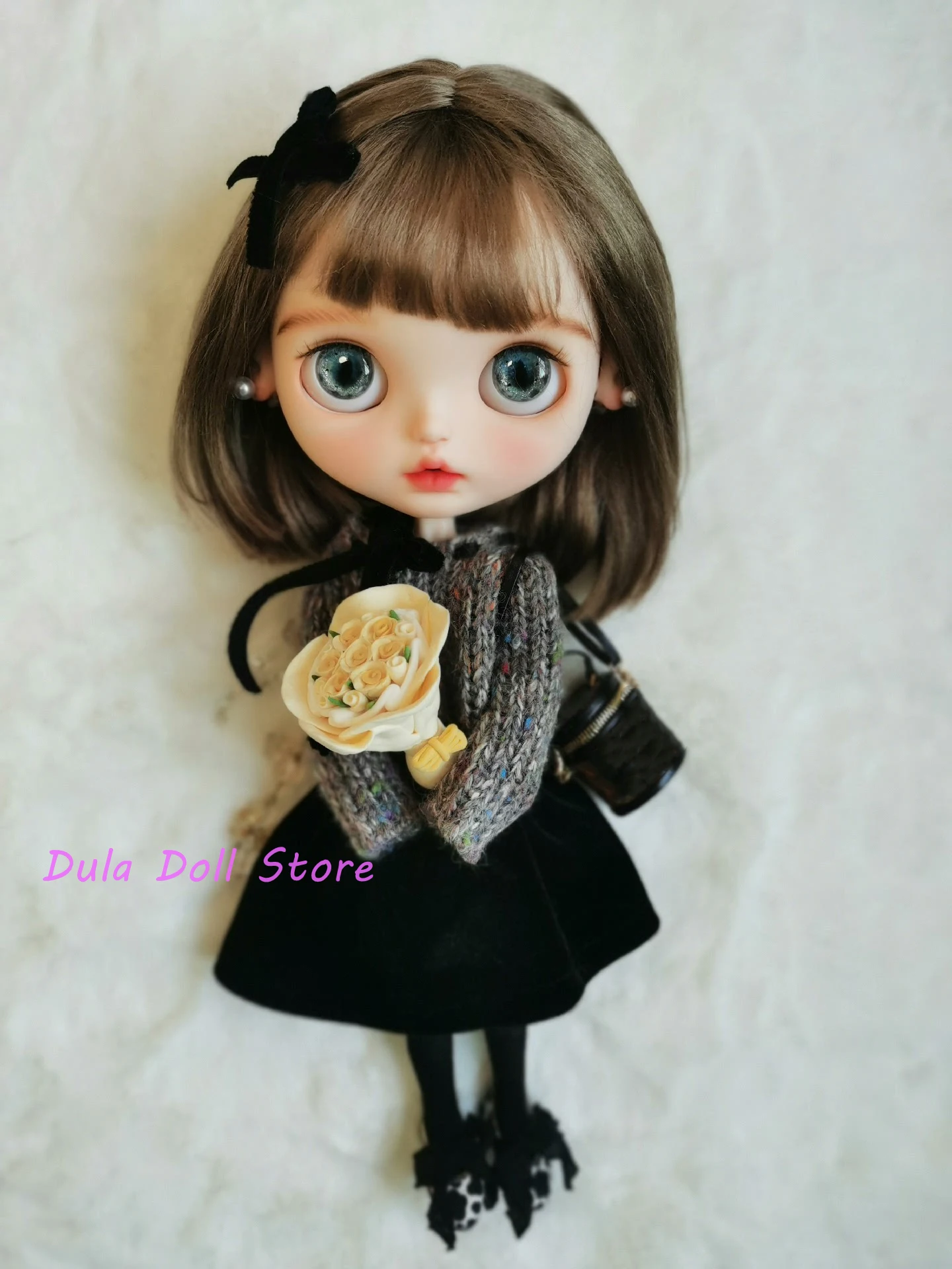 

Dula Doll Clothes for Blythe Autumn/Winter Premium Grey Sweater Tun Skirt Set ob24 ob22 Diandian Azone Licca 1/6 Bjd Doll Access