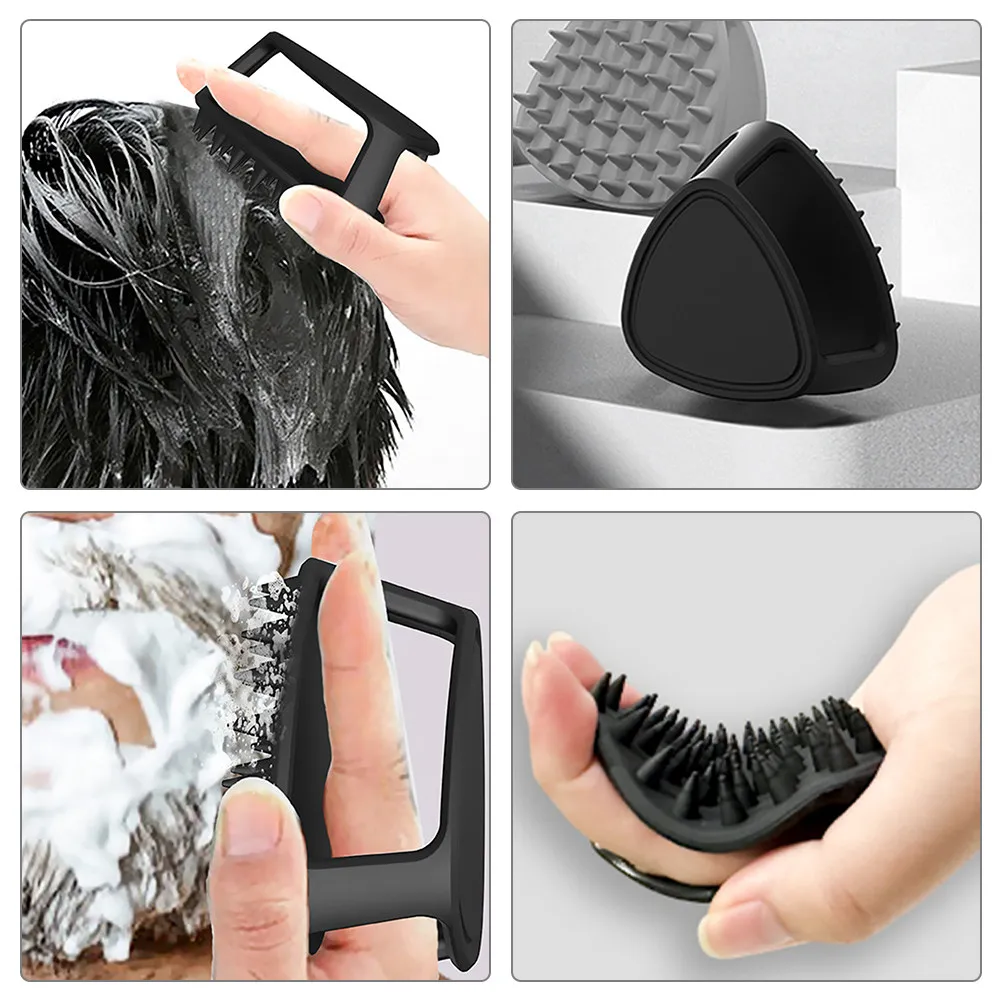 Face Wash Brush for Men Soft Silicone Beard Hair Scalp Massager Gentle Exfoliator Travel Portable Hair Scrubber Shower Cleaning