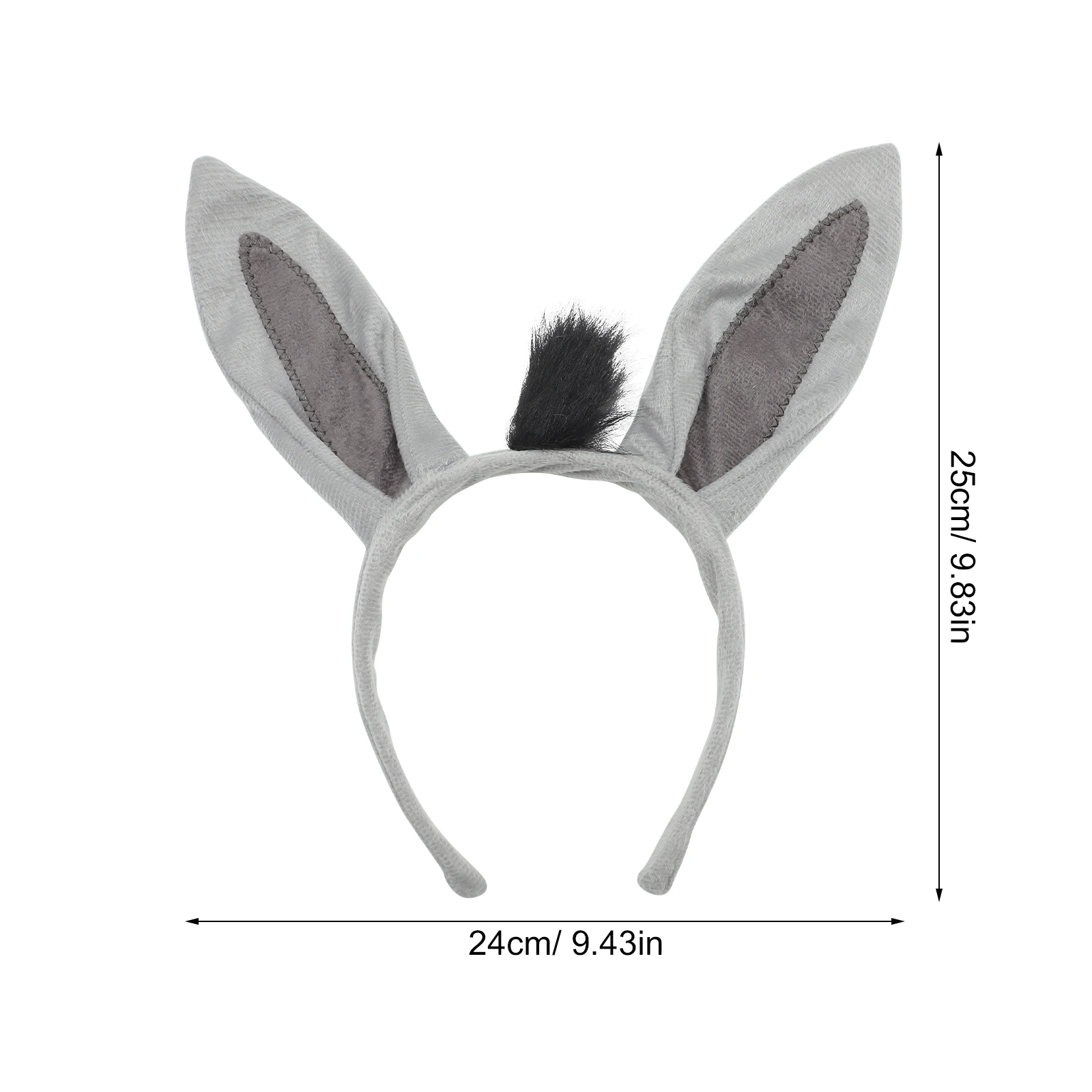 1 Set Donkey Costumes Props Cosplay Animal Accessories Animals Ear Headband  and Tail Decor kids donkey Party costume 2025