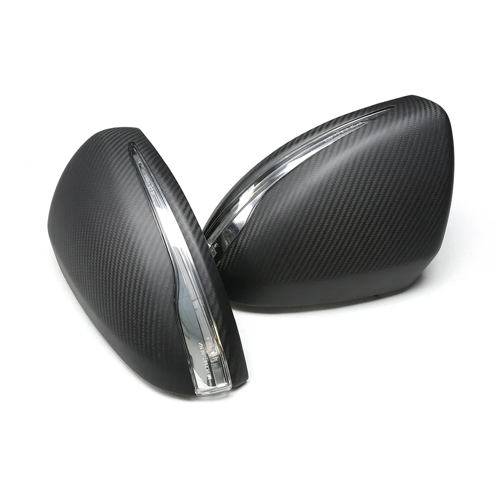 

Replacement Rearview Side Mirror Covers Cap For Mercedes Benz W205 W213 C238 X253 C E GLC Class Dry Matte Carbon Fiber Shell