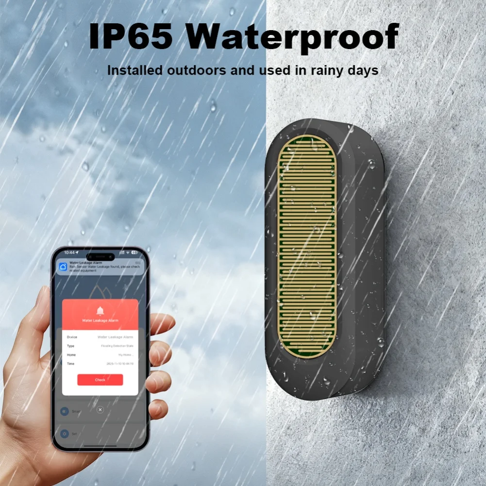Smart Home Ready Rain Detection Sensor For Home Automation Intelligent Linkage Real-time Monitoring For Zigbee Hub