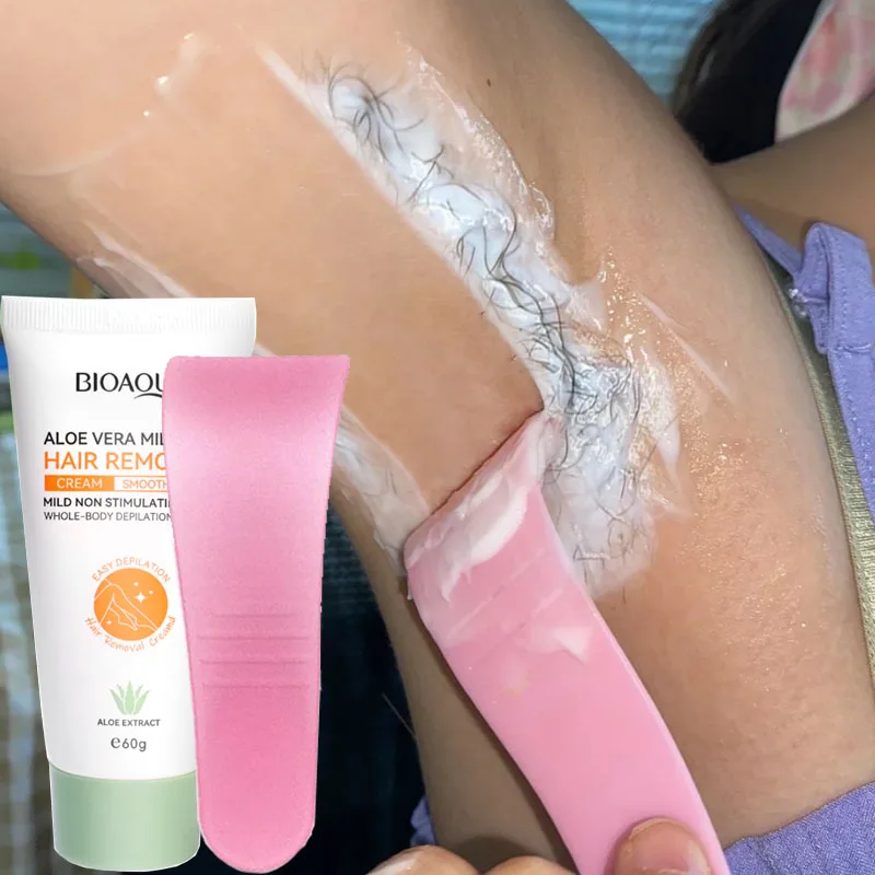 Aloe Hair Removal Cream 60g Painless Underarm Private Body Arm Leg Hair Remove Cream Skin Care Beauty Hair Removal for Men Women