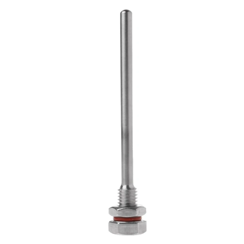 Fios aço inoxidável Thermowell M10X1.5 para sensores temperatura, instrumentos termômetro Thermowells 35-200mm