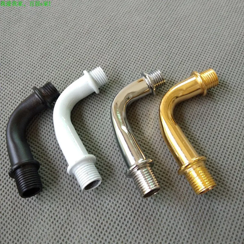 

5PCS Metal Elbow Water Pipe For Connection Desk/Wall/Chandelier Lamp Transfer Iron Pipe Fittings M10 ends DIY Lamp accessory