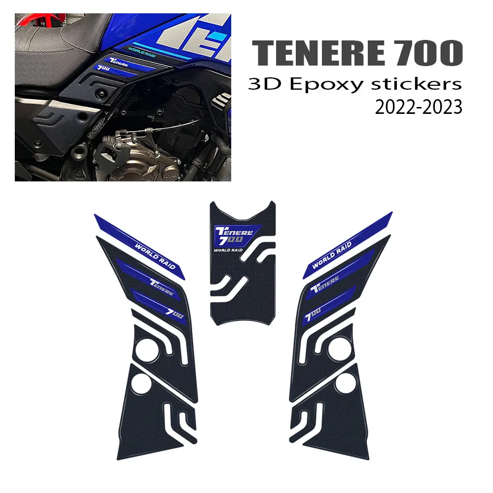 

Эпоксидная смола для YAMAHA Tenere 700 2022 Tenere700 World Raid аксессуары для мотоциклов 3D Защитная Наклейка 2022 - 2023