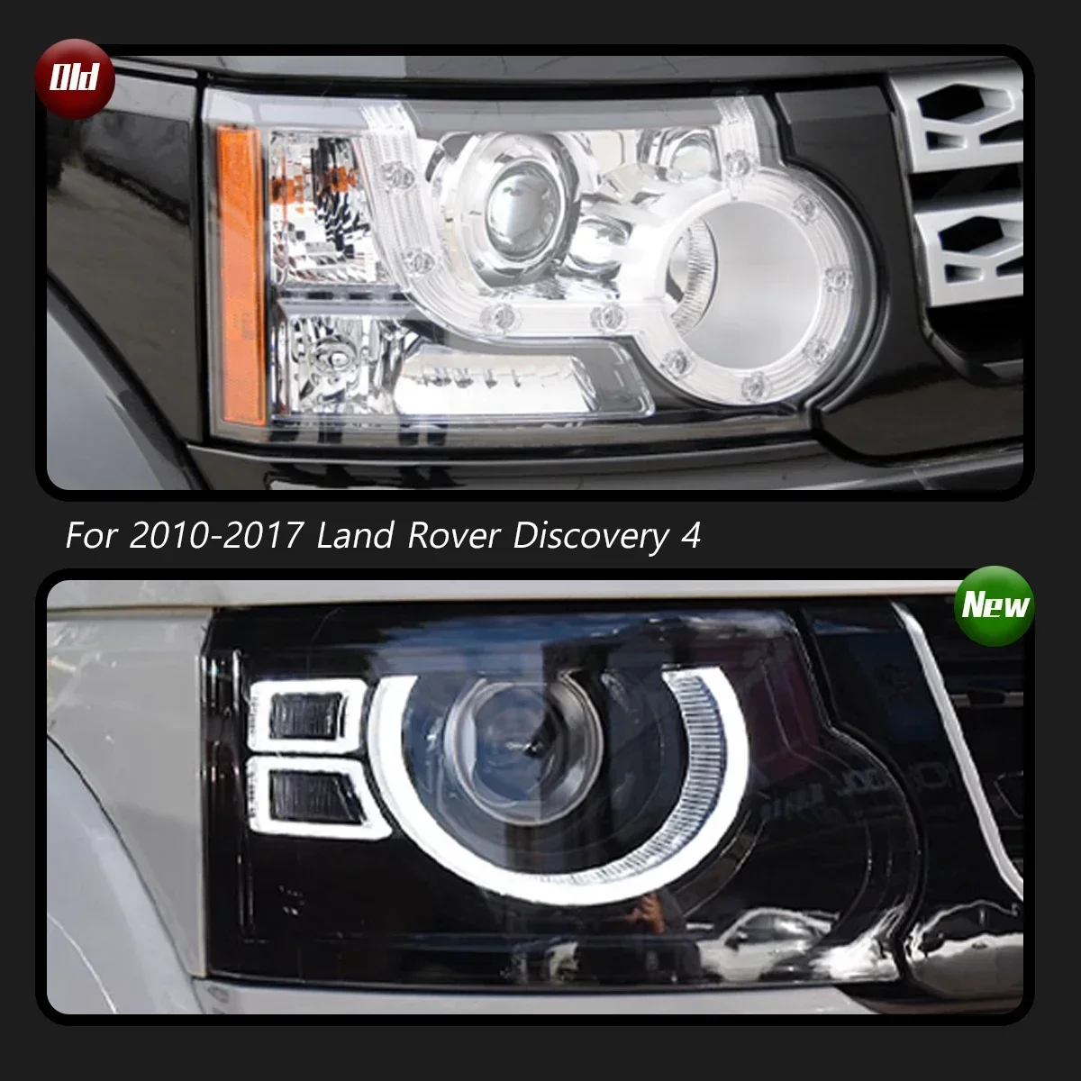 Car Headlight Assembly For Land Rover Discovery 4 2010-2017 Upgrade Modified to NEW Dynamic Turn Signal Brake Car LED Tail Lamp