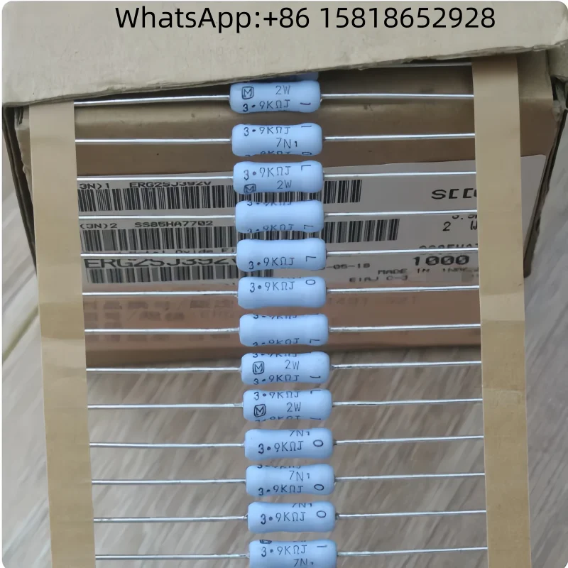 10pcs 2W 3.9K 3K9 1% Resistors Copper Lead Metal Oxide Film ERG2SJ392V Imported from Japan