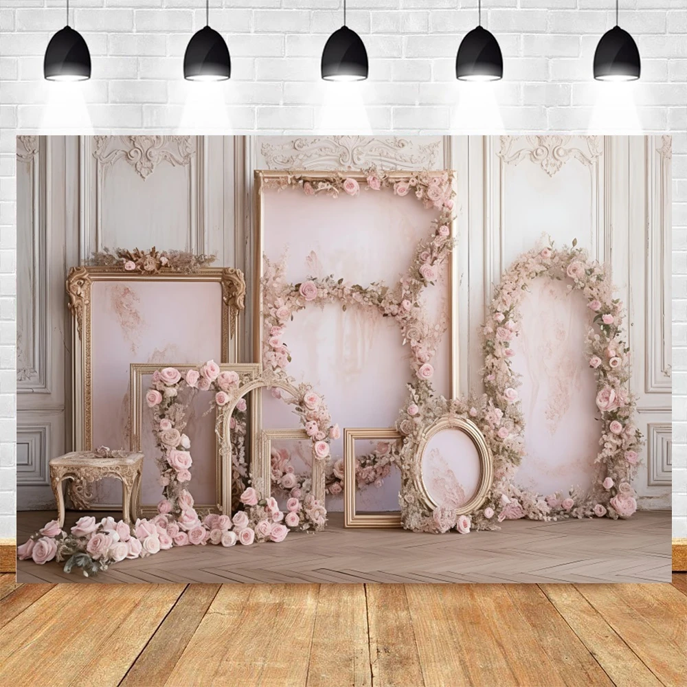 Interior Retro Wall Backdrop for Photography European Inside Princess Castle Wall Baby Portrait Wedding Party Photo Background