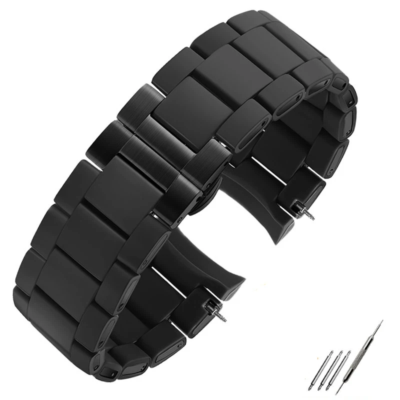 high quality curve end watchband for Armani AR5905 5890 5919 5906 5891 5920 watch band 20mm 23mm black brown and rose gold strap image 3