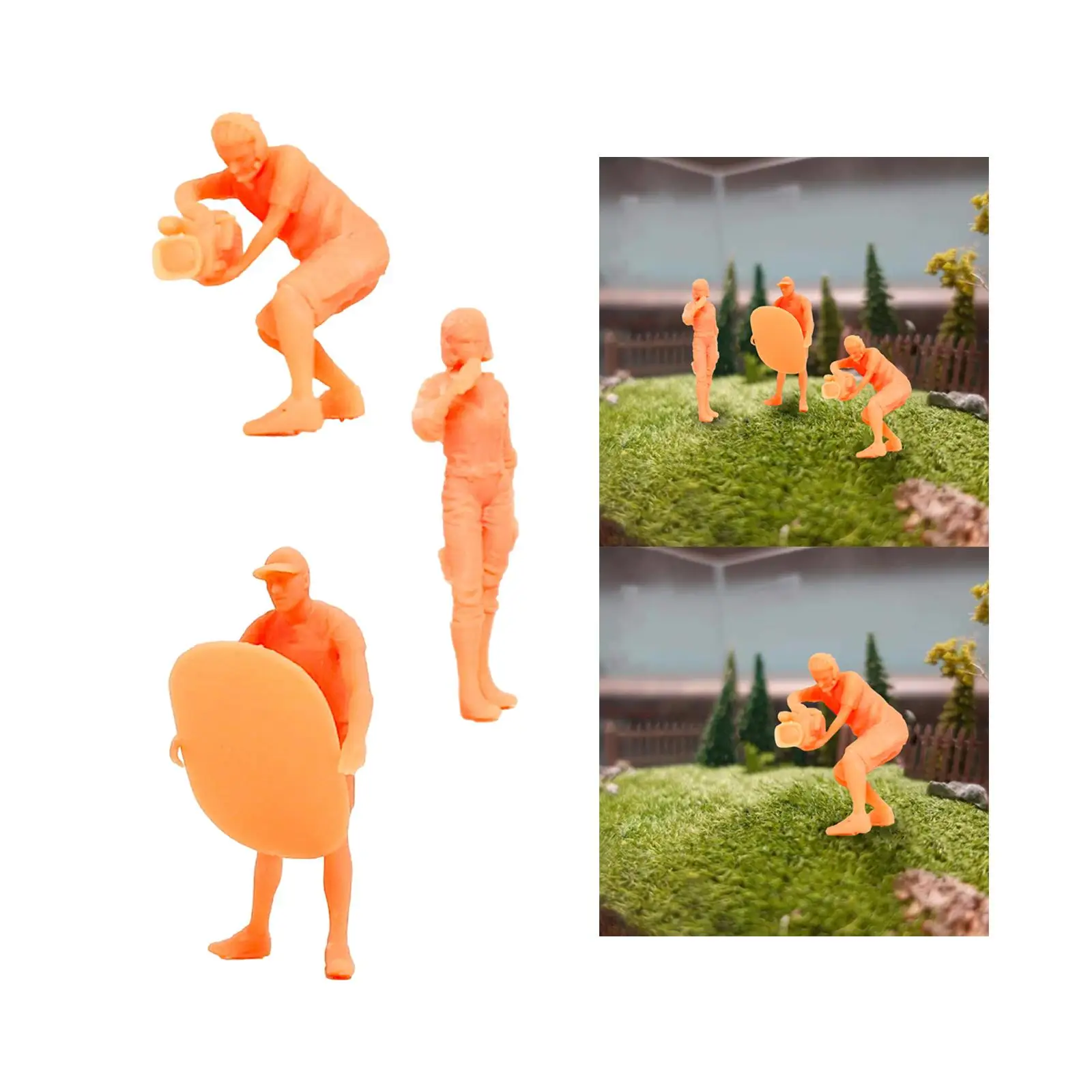 Resin 1/64 Model Figure, Realistic Collectibles Tiny People Model, Action Figurines People Figurines for DIY Scene Decor