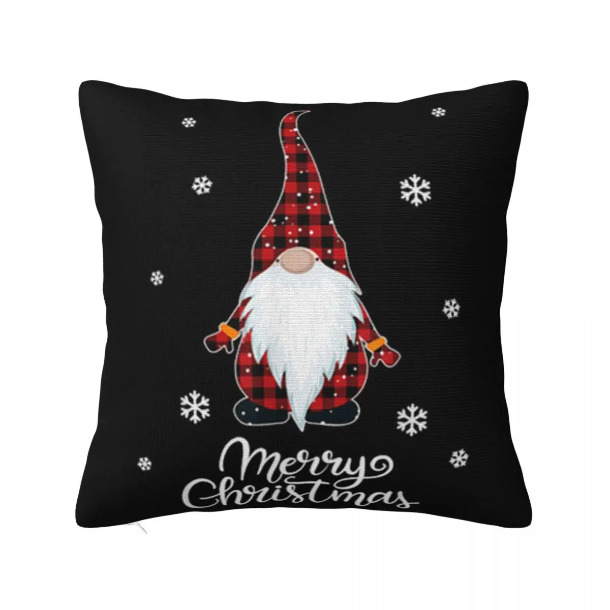 Original Santa Claus Garden Gnome Merry Christmas Buffalo Plaid Customized Designs Pillow Case