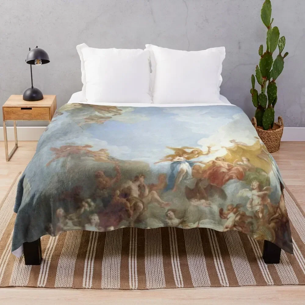 

Ceiling at Versaille Renaissance Painting Throw Blanket Fluffy Cozy Throw Blanket for Home Decor