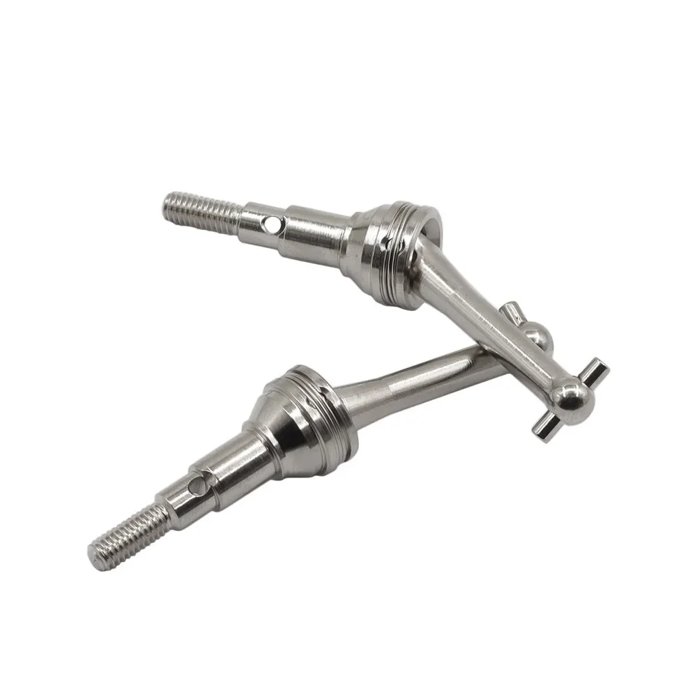MJX 14301/14302 Aste motrici per ossa di cane CVD in acciaio per auto RC - 2 pezzi di parti metalliche aggiornate nere/argentate per camion Hyper Go 1/14 14410