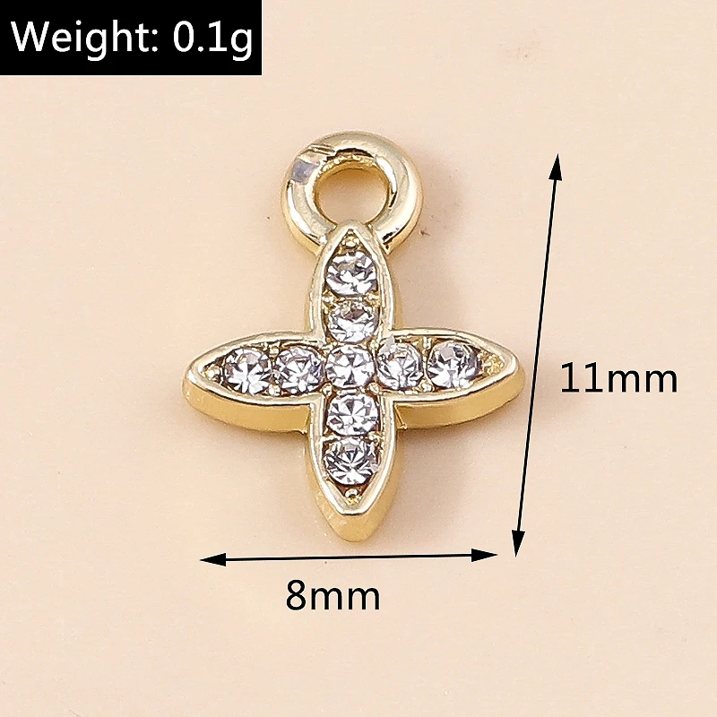 Leslie 10 Stück glänzende Kristallsterne-Charms für Ohrringe, Halsketten, DIY-Charms, Anhänger, Schmuckherstellung, Zubehör, handgefertigtes Handwerk – Detail 11