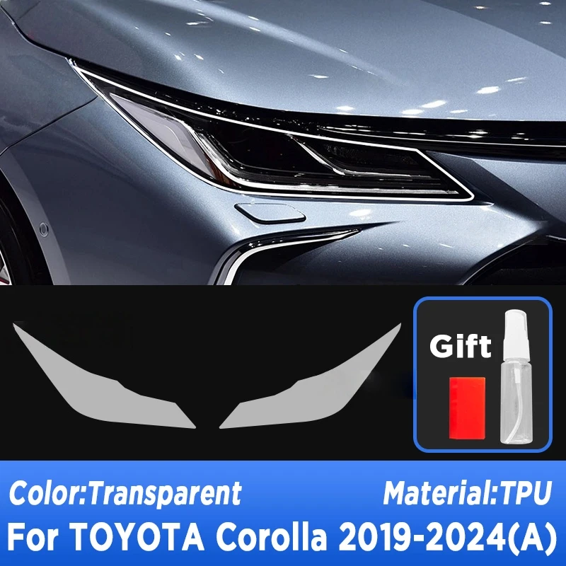 Car Headlight Protection Transparent Anti-Scratch Protective Film TPU Stickers For TOYOTA COROLLA E210 2019-2024 Accessories