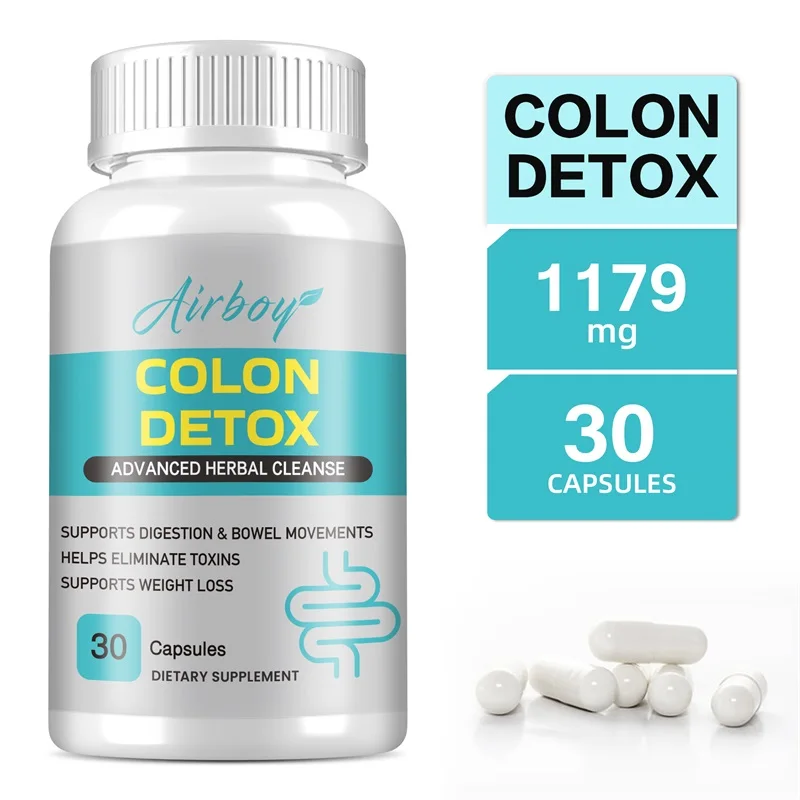 

Детокс толстой кишки — очищение печени, детоксикация, поддерживает здоровье кишечника, очищающая толстая толстая, повышает энергию, 30 капсул