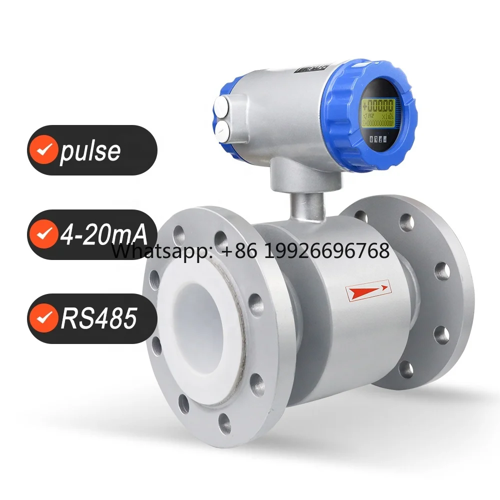 

Магнитный расходомер для наполнения 0,5% коррозионных сточных вод, электромагнитный расходомер воды/масла/жидкости OEM ЖК-дисплей