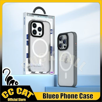 Blueo Magsafe Case For Iphone 15 Pro Max Transparent Matte Wireless Charging Phone Case Anti-drop For Iphone 14 Promax Cases For Iphone Cover