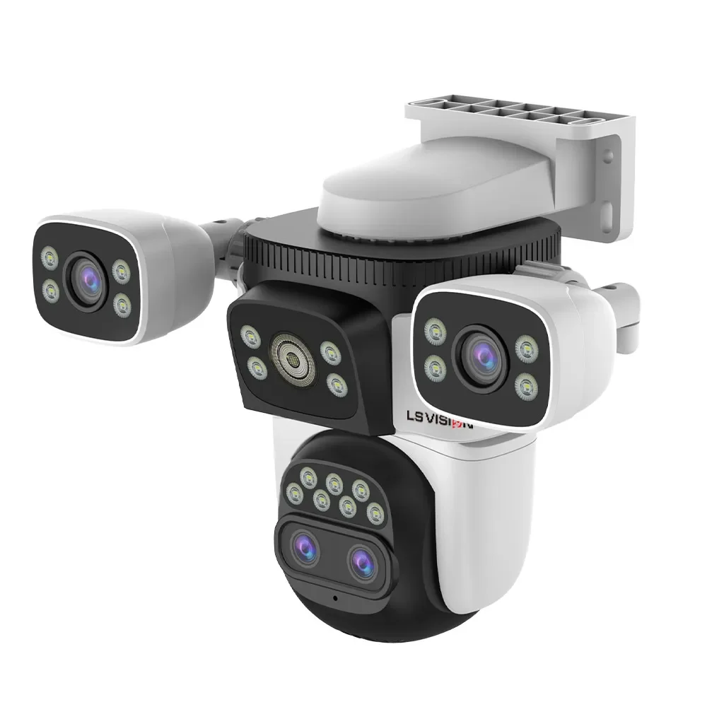 LS VISION 35MP Drie Schermen WiFi Beveiligingscamera Buiten PTZ 10X Optische Zoom Camera's Automatische Tracking CCTV Camera bewaking - afbeelding 2
