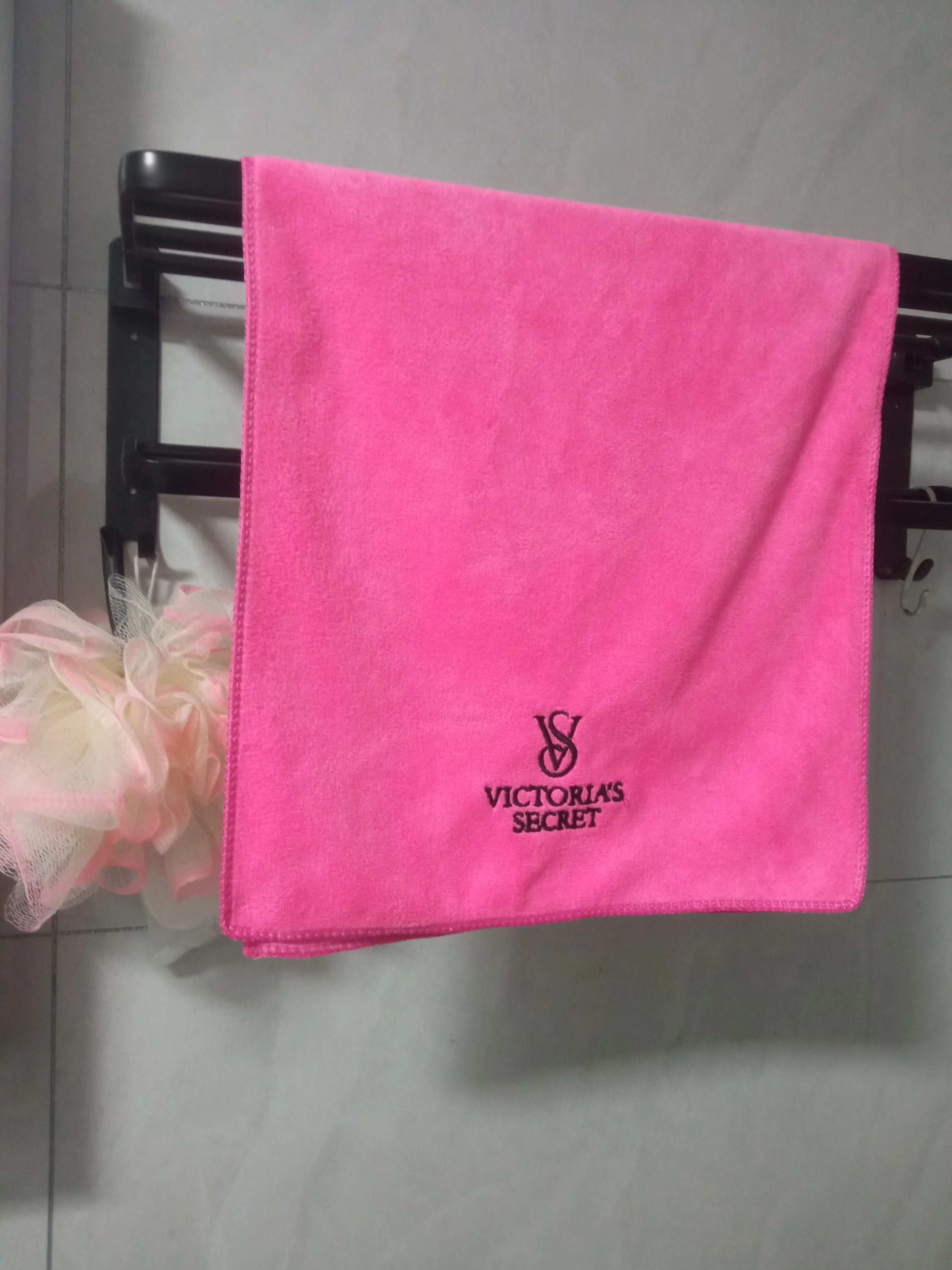 35x75cm Pink Towel Embroidery Logo Hair Spa Salon Sport Gym Microfiber Special Offers