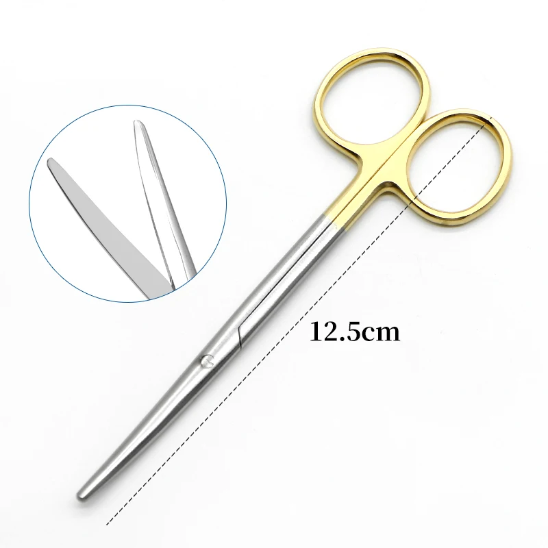 Imagem -05 - Tesoura de Tecido Blunt Handle de Ouro Pele Peeling Tesoura de Tecido Nariz