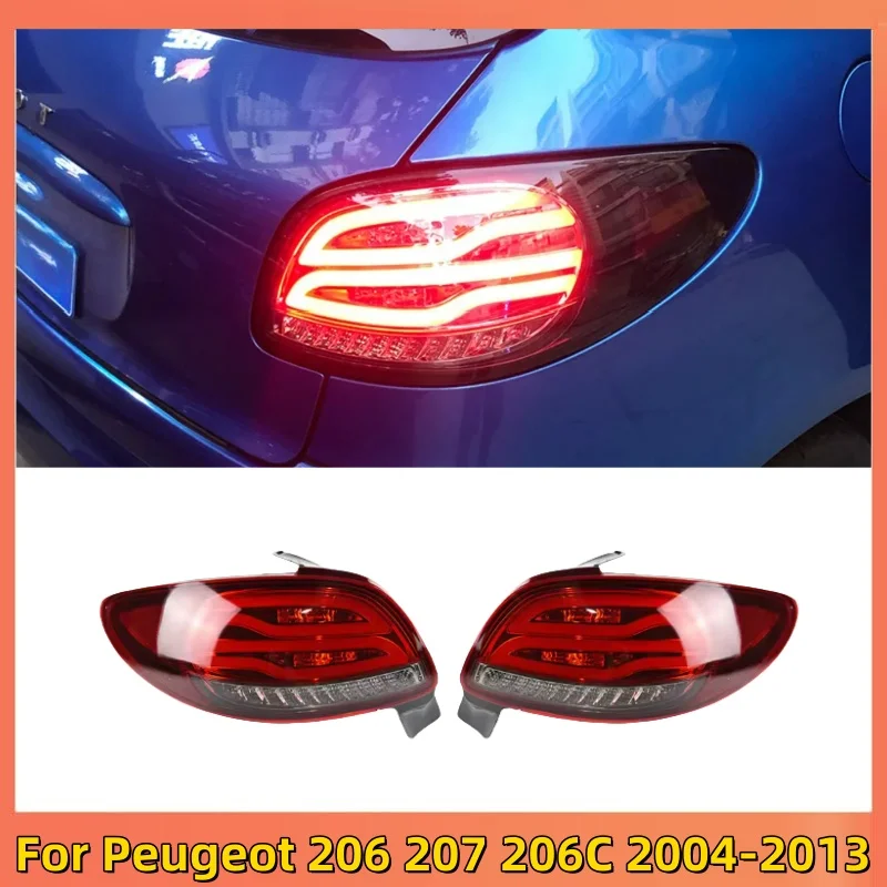 Задний фонарь для Peugeot 206 207 206C, светодиодный задний фонарь 2004-2013 2026, задний противотуманный тормозной сигнал поворота, автомобильные аксессуары Задний фонарь для Peugeot 206 207 206C, светодиодный задний фонарь 2004-2013 2026, задний противотуманный тормозной сигнал поворота, автомобильные аксессуары