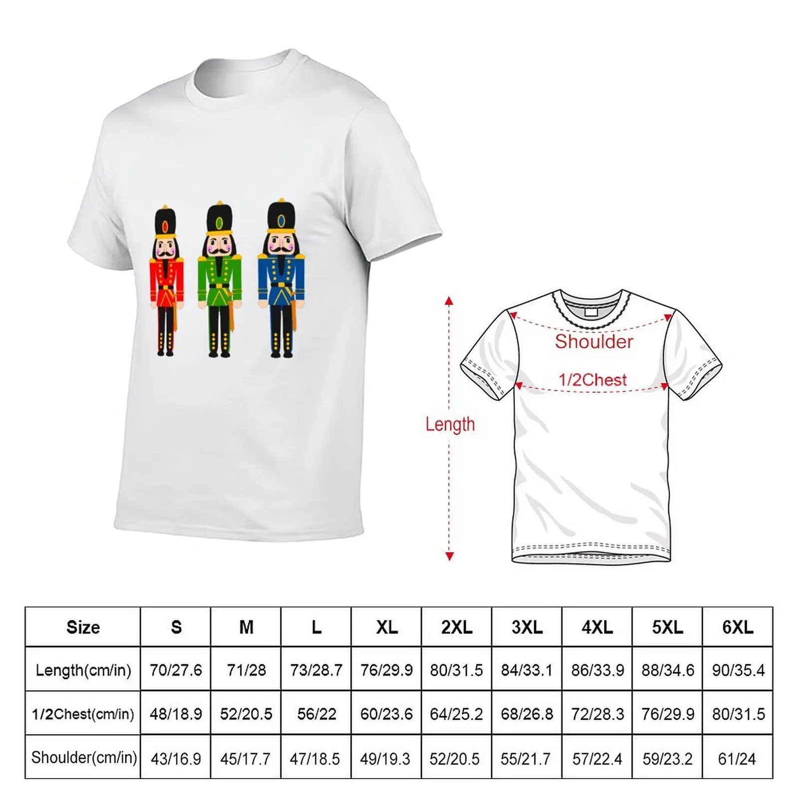 Nutcracker Christmas Print T-Shirt customizeds football t shirt outfits for men