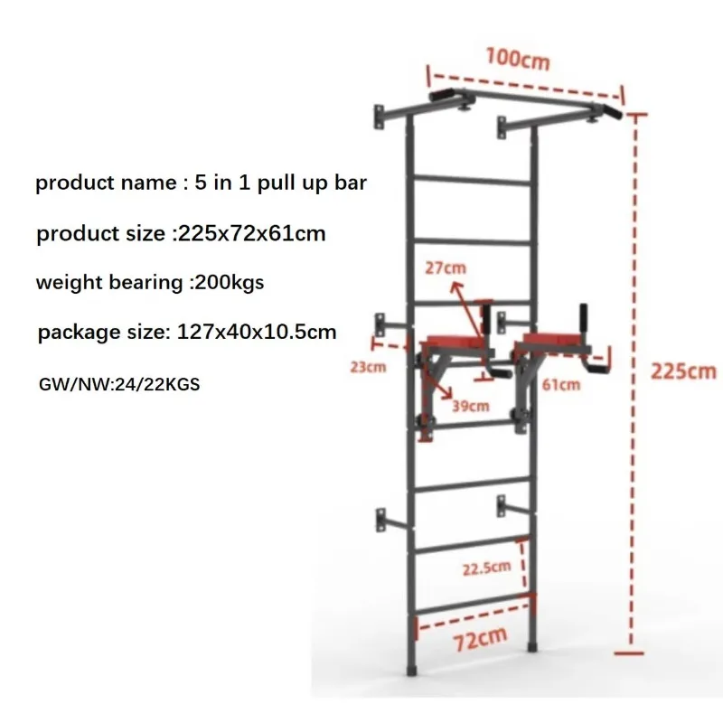 

Multi-Function Dip Station For Home Gym Workout Strength Training