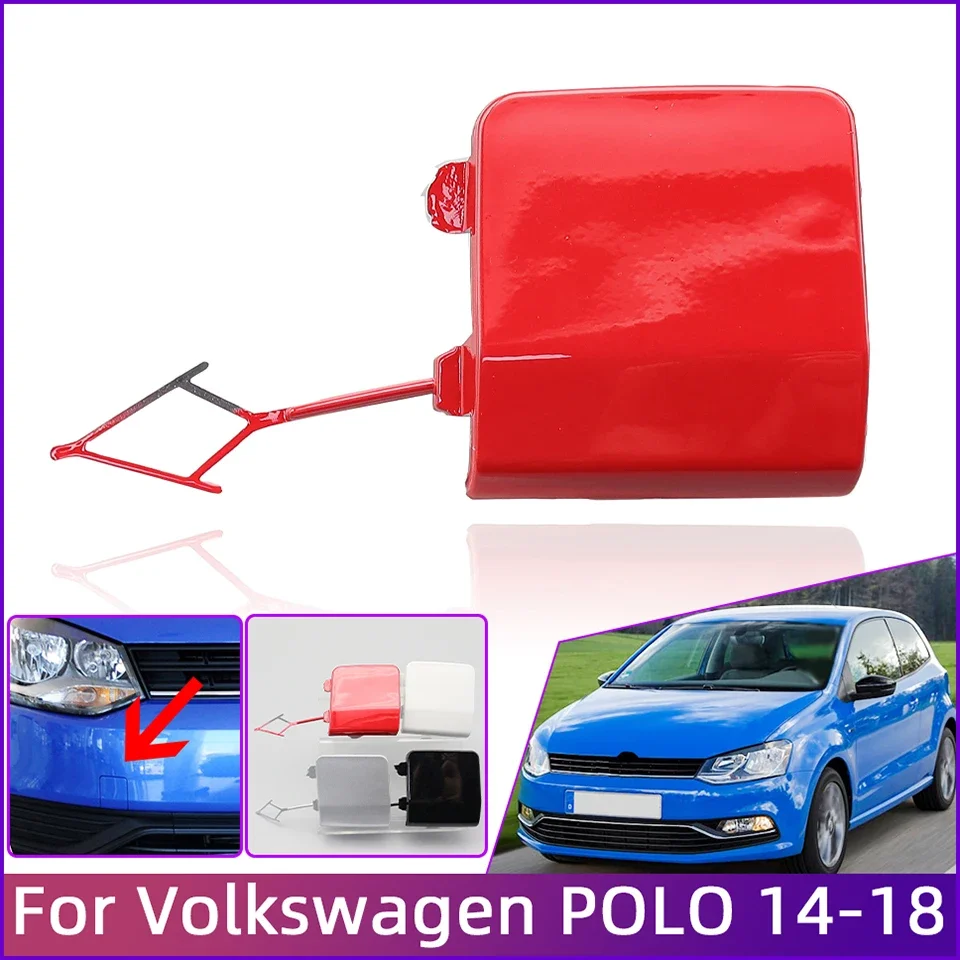 

Front Bumper Trailer Towing Hook Cover Cap For Volkswagen Polo Hatchback 2014 2015 2016 2017 Tow Hook Hauling Eye Lid Garnish