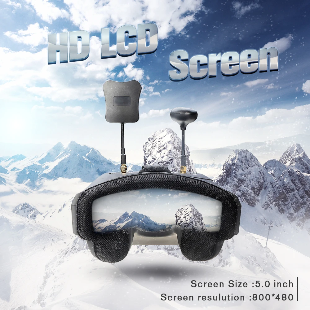 نظارات فيديو EV800D 5.8G 40CH - مراجعة Fpv Goggles Headset وسعره