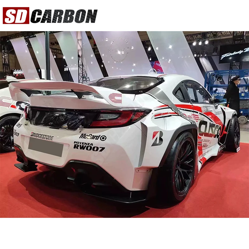 لتويوتا GR86 سوبارو BRZ ألياف الكربون الجناح الشفاه الذيل الجذع المفسدين الذيل زعانف صاروخ أرنب نمط الخلفية المفسد طقم الجسم #4