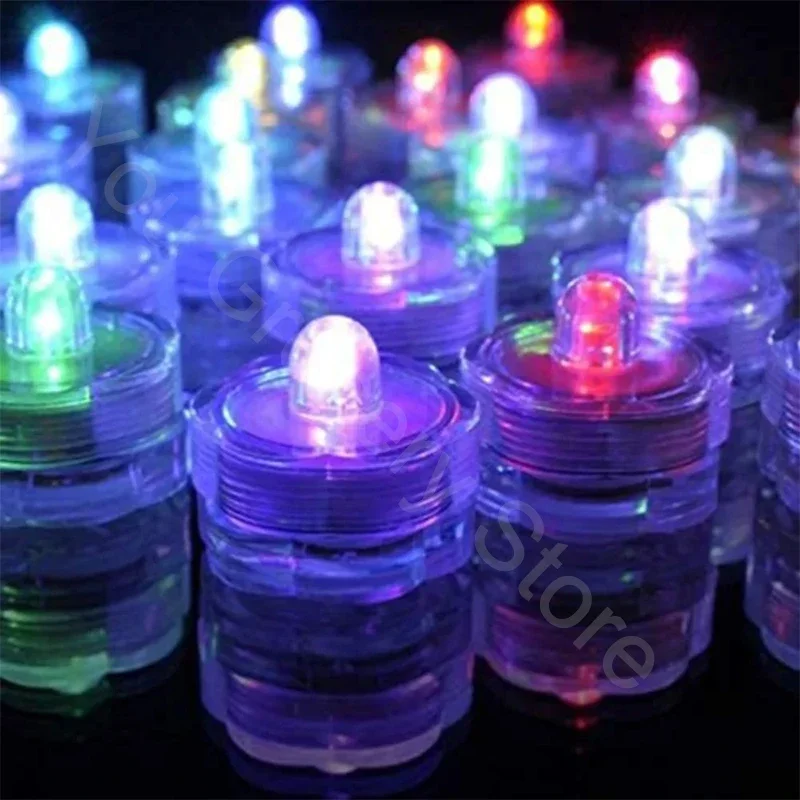 13 Color Changing LED Underwater Lights Remote Battery Operated Submersible RGB Tea Lamp for Pool Party Wedding Decor