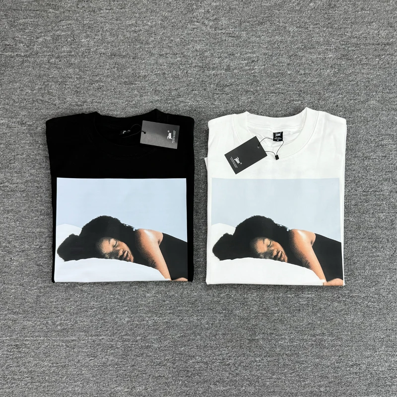 New Patta T-shirt Hip Hop Street Retro Harajuku Portrait Print Tops Unisex Loose Casual PATTA Short Sleeve