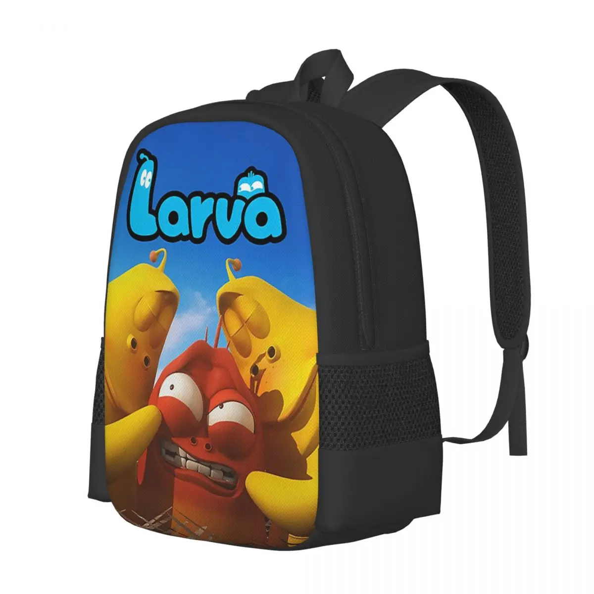 Larva Yellow Red Funny Anime Student Backpack School Bag Hiking Travel Daypack for Men Women Fashion Bookbag Shoulder Bags
