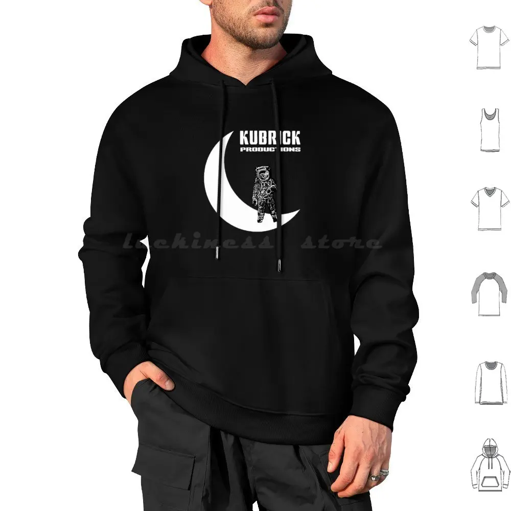 Kubrick Productions. Moon Landing Masterpiece. Hoodie cotton Long Sleeve Stanley Kubrick Film Fake Moon Landing Theory Apollo