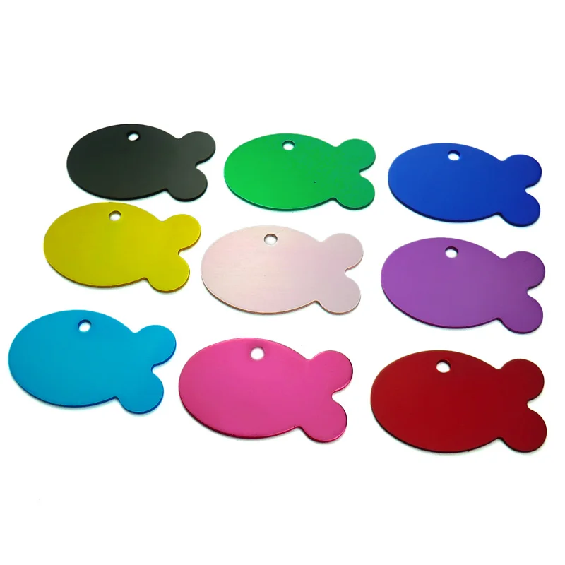 

Оптовая продажа, 20 шт., гравированная фотография для собаки, кошки, идентификационная бирка, ошейник, красочные брелоки, подвеска, ожерелье, лазерная этикетка, алюминий