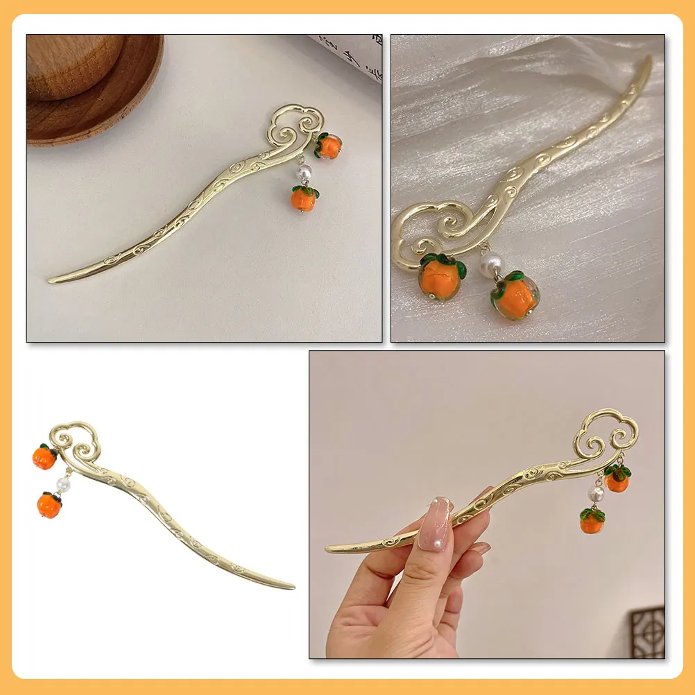 

Metal Alloy Stick Vintage Dangle Drop Hair Pin Bun Holder For Women Long Hair Japanese Style Chinese Accessories
