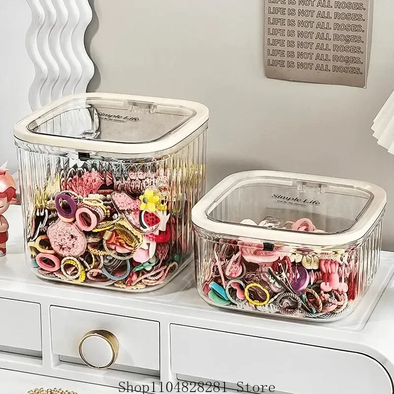 صندوق تخزين إكسسوارات شعر الأطفال، ربطات شعر للأطفال، مشابك شعر للفتيات، أربطة مرنة، مجوهرات، صندوق صغير، مادة بلاستيكية