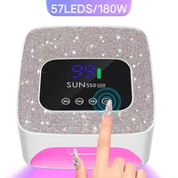 DianaBeauty 180W recargable UV LED lámpara de uñas 57 LEDS lámpara de secado de esmalte de Gel inalámbrica para herramientas de salón profesionales de manicura